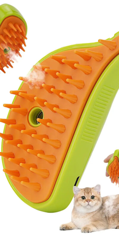 Steam Brush Cat Dog Cleaning Steamy